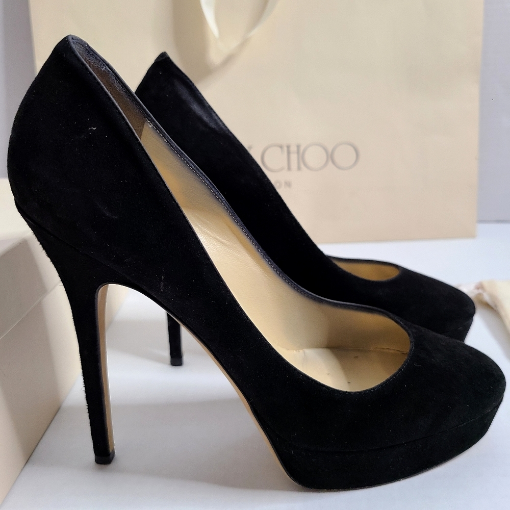 Jimmy Choo Black Suede Cosmic Pump